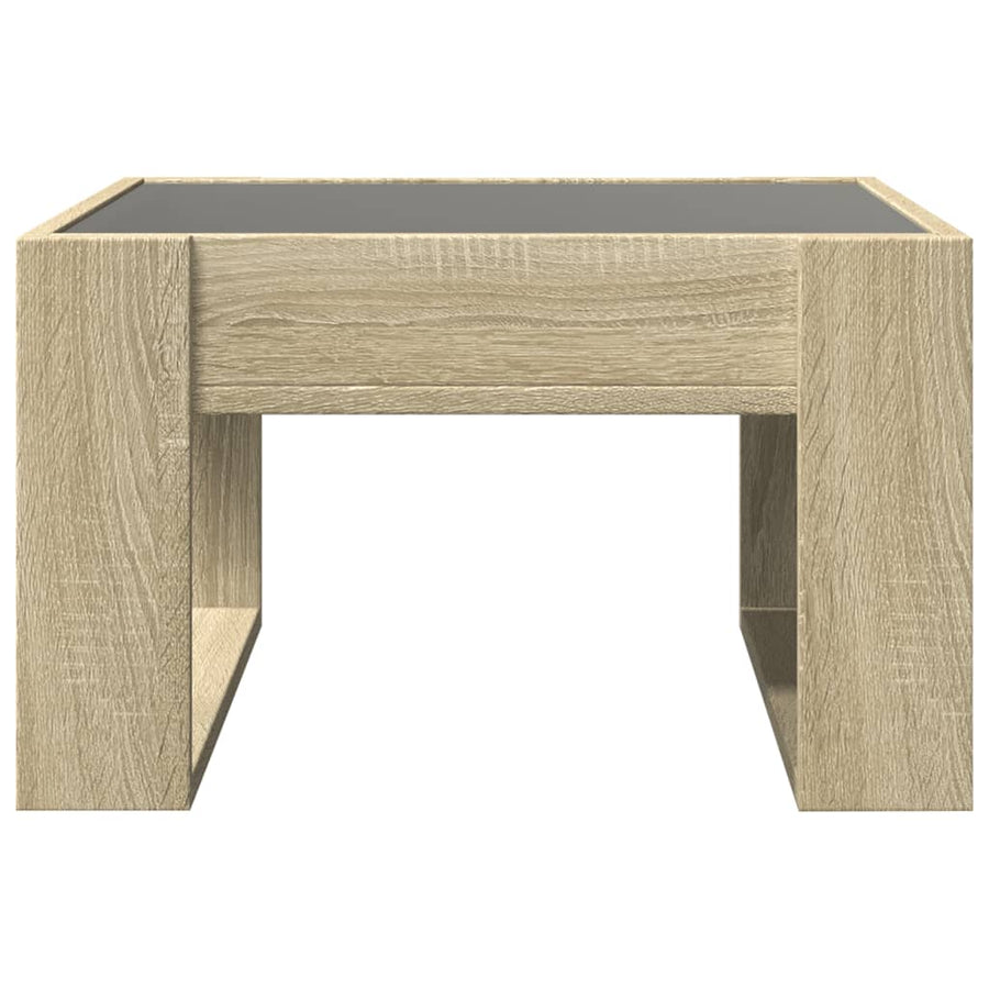 Salontafel met Infinity LED 50x53x30 cm sonoma eikenkleurig