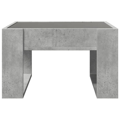 Salontafel met Infinity LED 50x53x30 cm betongrijs
