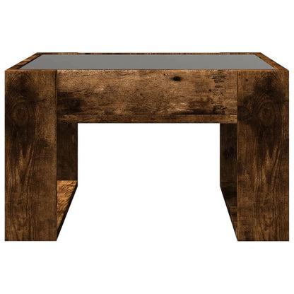 Salontafel met Infinity LED 50x53x30 cm gerookt eikenkleurig