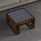 Coffee table with Infinity LED 50x53x30 cm smoked oak-colored