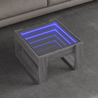 Coffee table with Infinity LED 50x53x30 cm grey Sonoma oak colour