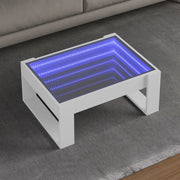 Salontafel 70x53x30 cm wit met LED
