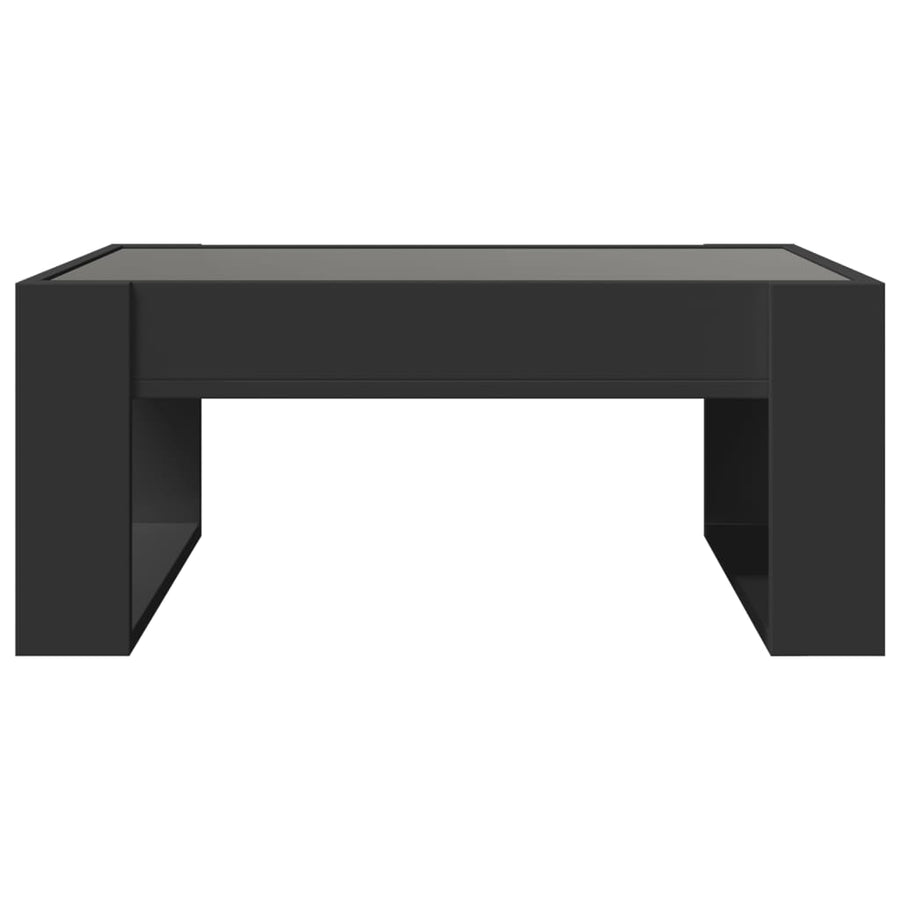 Salontafel met Infinity LED 70x53x30 cm zwart