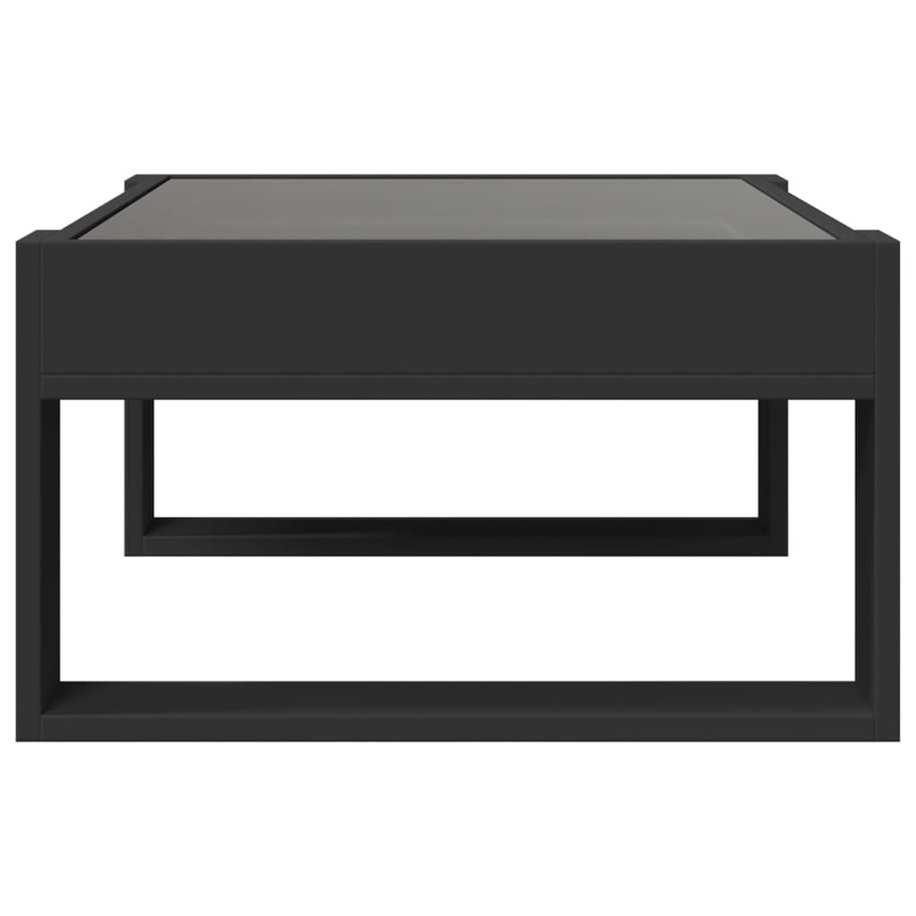 Salontafel met Infinity LED 70x53x30 cm zwart