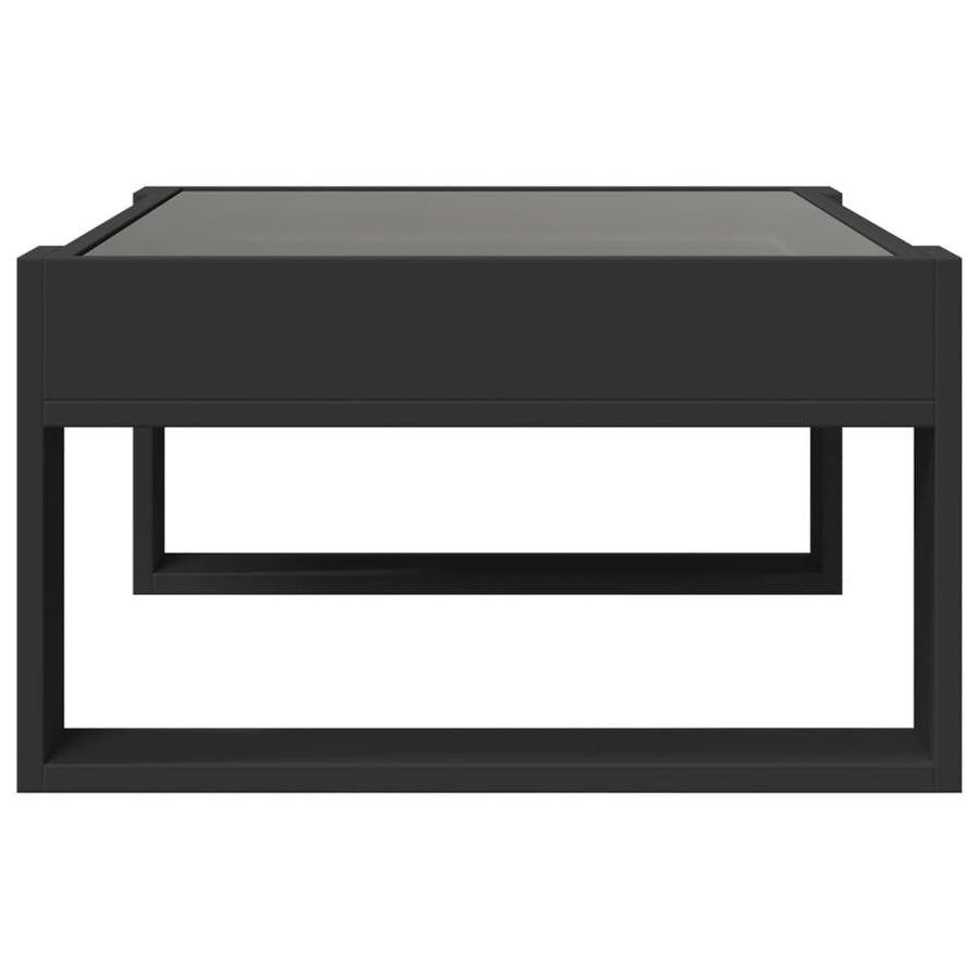 Salontafel met Infinity LED 70x53x30 cm zwart