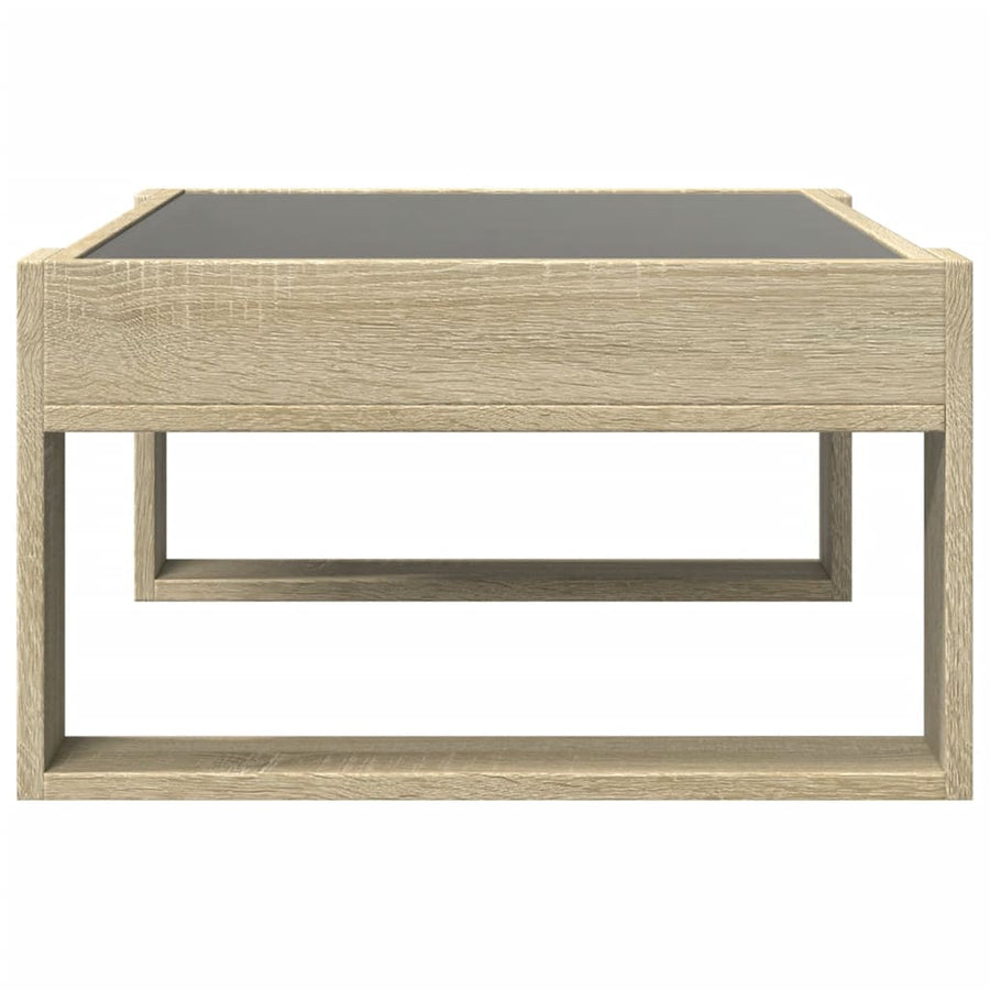 Salontafel met Infinity LED 70x53x30 cm sonoma eikenkleurig
