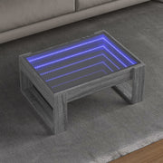 Salontafel 70x53x30 cm grijs sonoma eiken LED