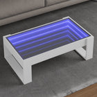 Salontafel 90x53x30 cm wit met LED