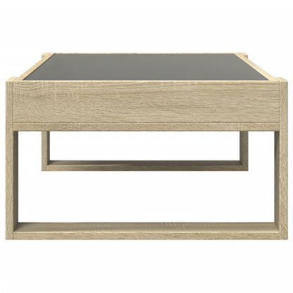 Salontafel met Infinity LED 90x53x30 cm sonoma eikenkleurig
