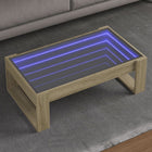 Coffee table with Infinity LED 90x53x30 cm sonoma oak