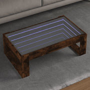 Salontafel 90x53x30 cm gerookt eiken LED