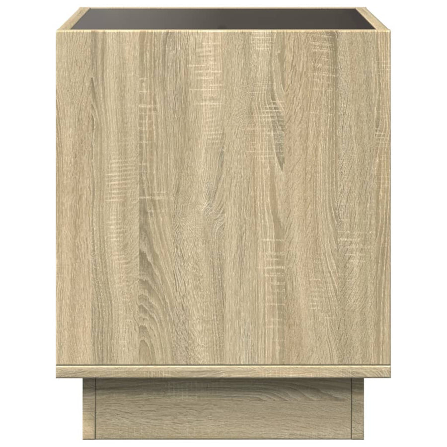 Salontafel met Infinity LED 40x40x50 cm sonoma eikenkleurig