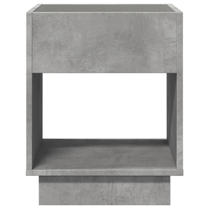 Salontafel met Infinity LED 40x40x50 cm betongrijs