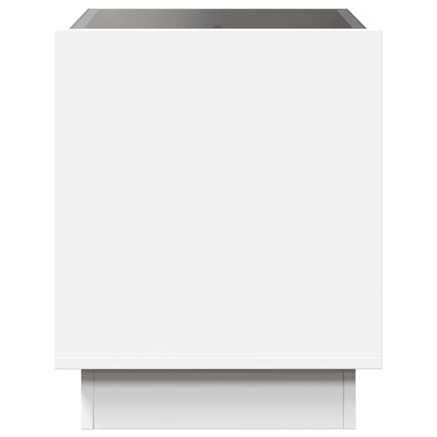 Salontafel met Infinity LED 50x50x50 cm wit