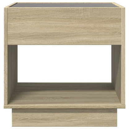 Salontafel met Infinity LED 50x50x50 cm sonoma eikenkleurig