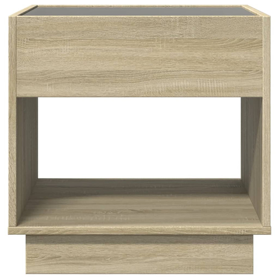 Salontafel met Infinity LED 50x50x50 cm sonoma eikenkleurig