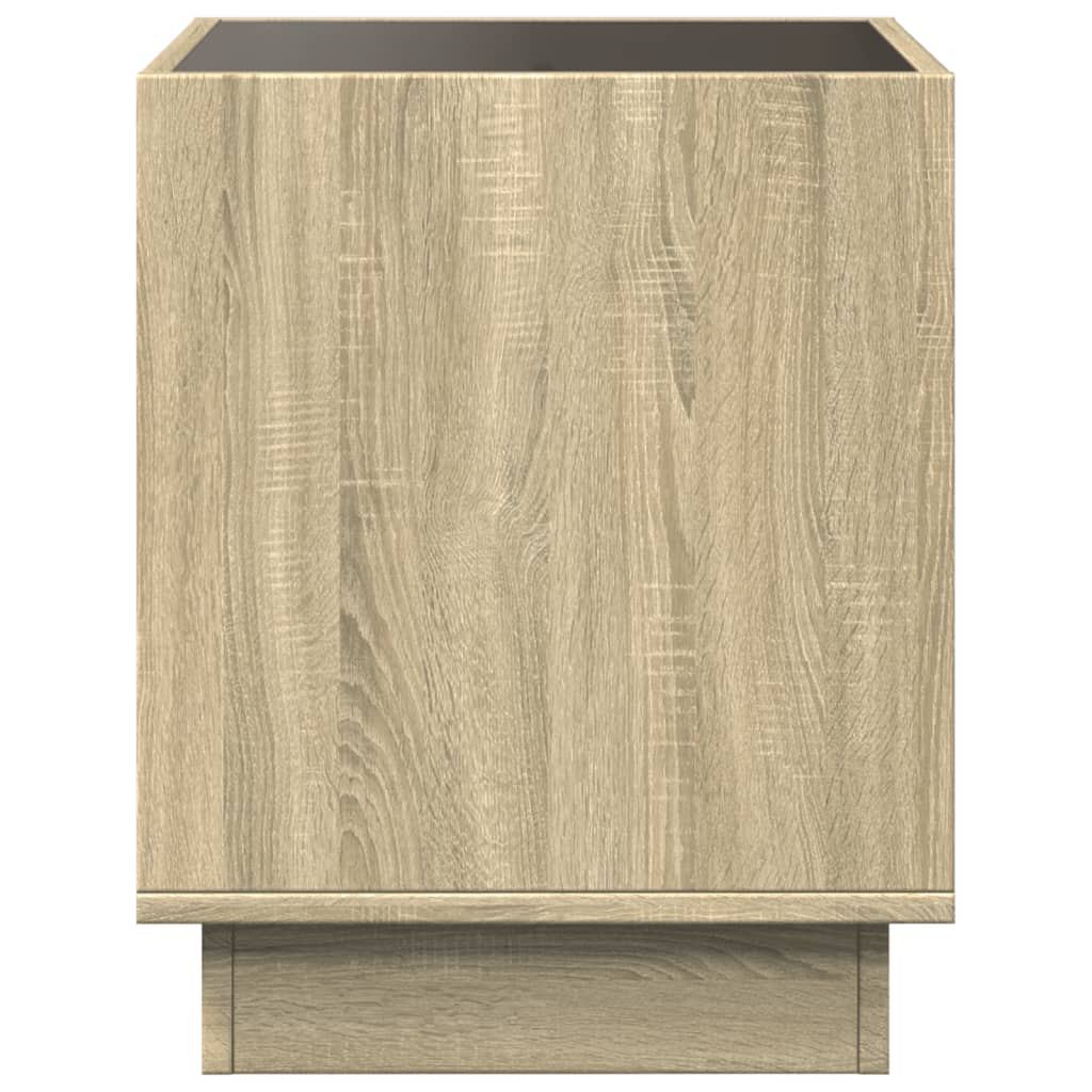 Salontafel met Infinity LED 50x50x50 cm sonoma eikenkleurig