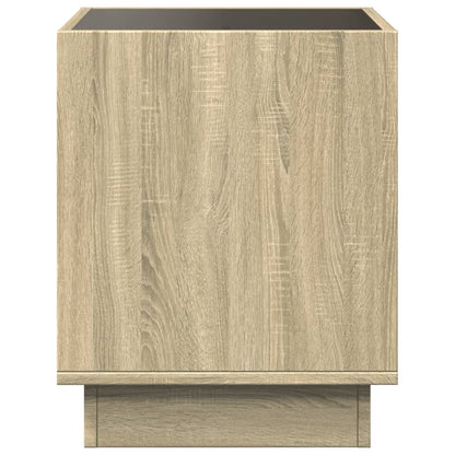 Salontafel met Infinity LED 50x50x50 cm sonoma eikenkleurig