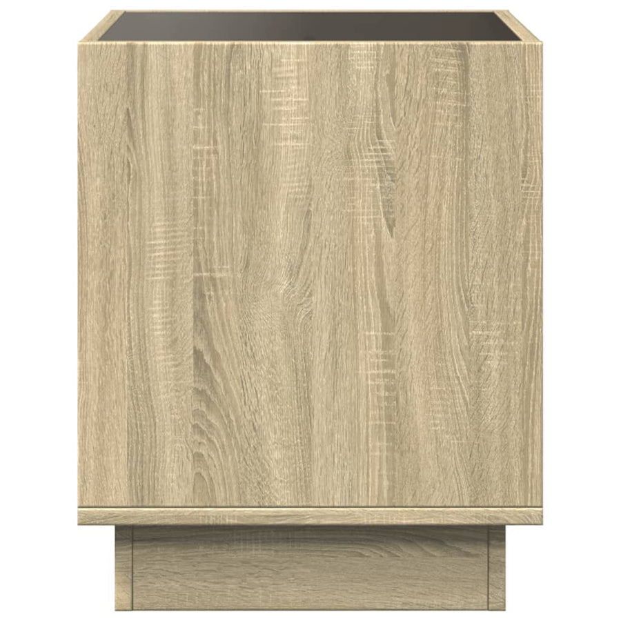 Salontafel met Infinity LED 50x50x50 cm sonoma eikenkleurig