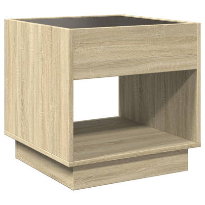 Salontafel met Infinity LED 50x50x50 cm sonoma eikenkleurig