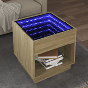 Salontafel 50x50x50 cm sonoma eikenkleurig LED