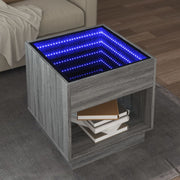 Salontafel 50x50x50 cm grijs sonoma eiken met LED