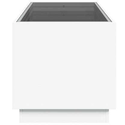Salontafel met Infinity LED 70x50x50 cm wit