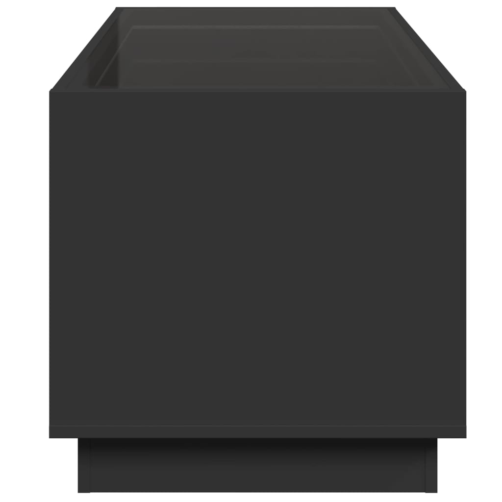 Salontafel met Infinity LED 70x50x50 cm zwart
