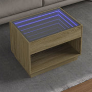 Salontafel 70x50x50 cm sonoma eiken met LED