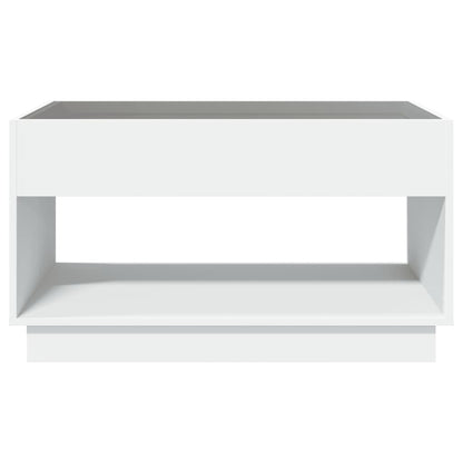 Salontafel met Infinity LED 90x50x50 cm wit