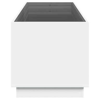 Salontafel met Infinity LED 90x50x50 cm wit
