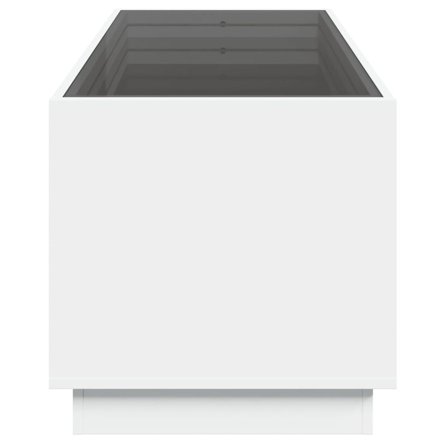 Salontafel met Infinity LED 90x50x50 cm wit
