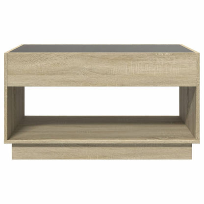 Salontafel met Infinity LED 90x50x50 cm sonoma eikenkleurig