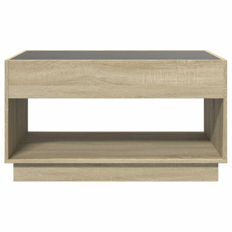 Salontafel met Infinity LED 90x50x50 cm sonoma eikenkleurig