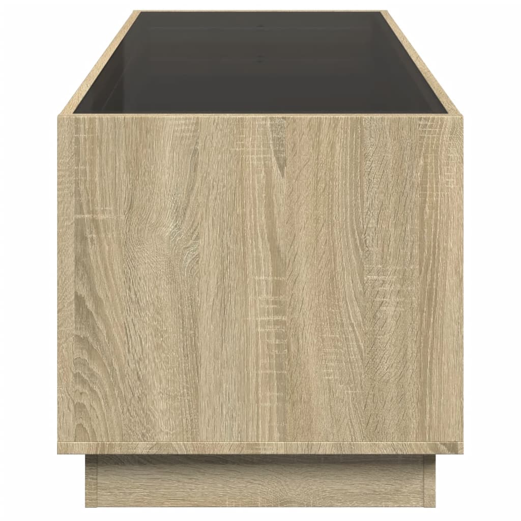 Salontafel met Infinity LED 90x50x50 cm sonoma eikenkleurig