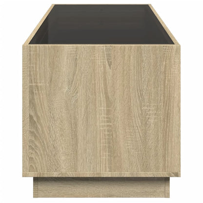 Salontafel met Infinity LED 90x50x50 cm sonoma eikenkleurig