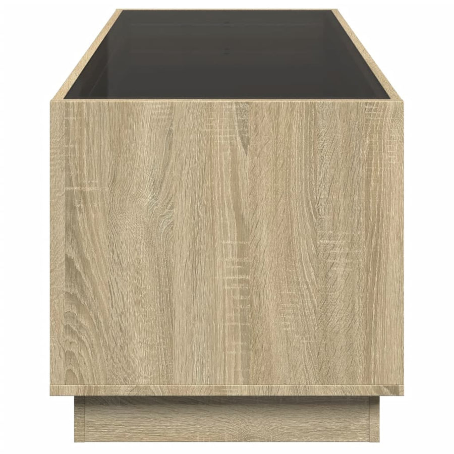 Salontafel met Infinity LED 90x50x50 cm sonoma eikenkleurig