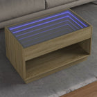 Coffee table with Infinity LED 90x50x50 cm sonoma oak-colored