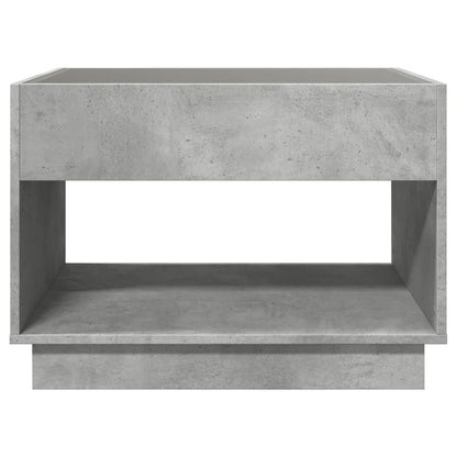 Salontafel met Infinity LED 90x50x50 cm betongrijs
