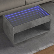 Salontafel 90x50x50 cm betongrijs met LED