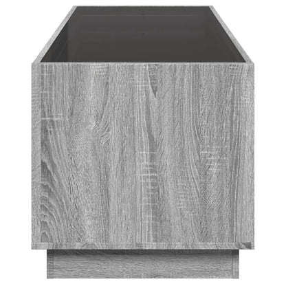 Salontafel met Infinity LED 90x50x50 cm grijs sonoma eikenkleur