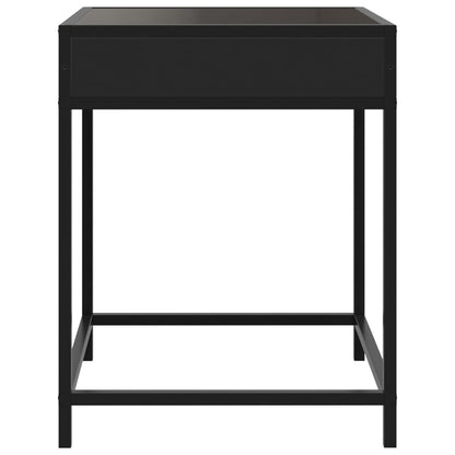 Salontafel met Infinity LED 40x40x51 cm zwart