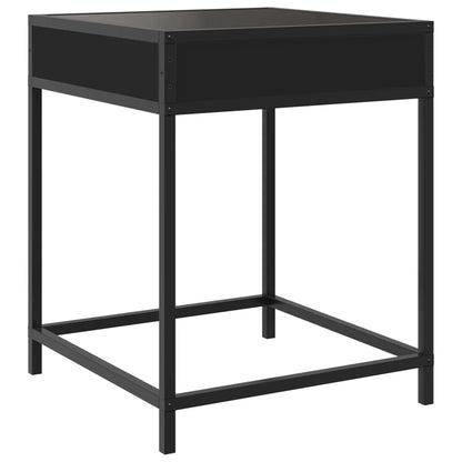 Salontafel met Infinity LED 40x40x51 cm zwart
