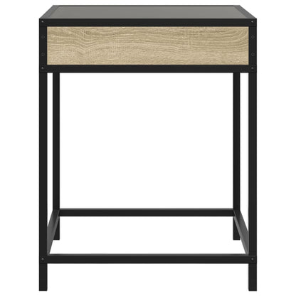 Salontafel met Infinity LED 40x40x51 cm sonoma eikenkleurig