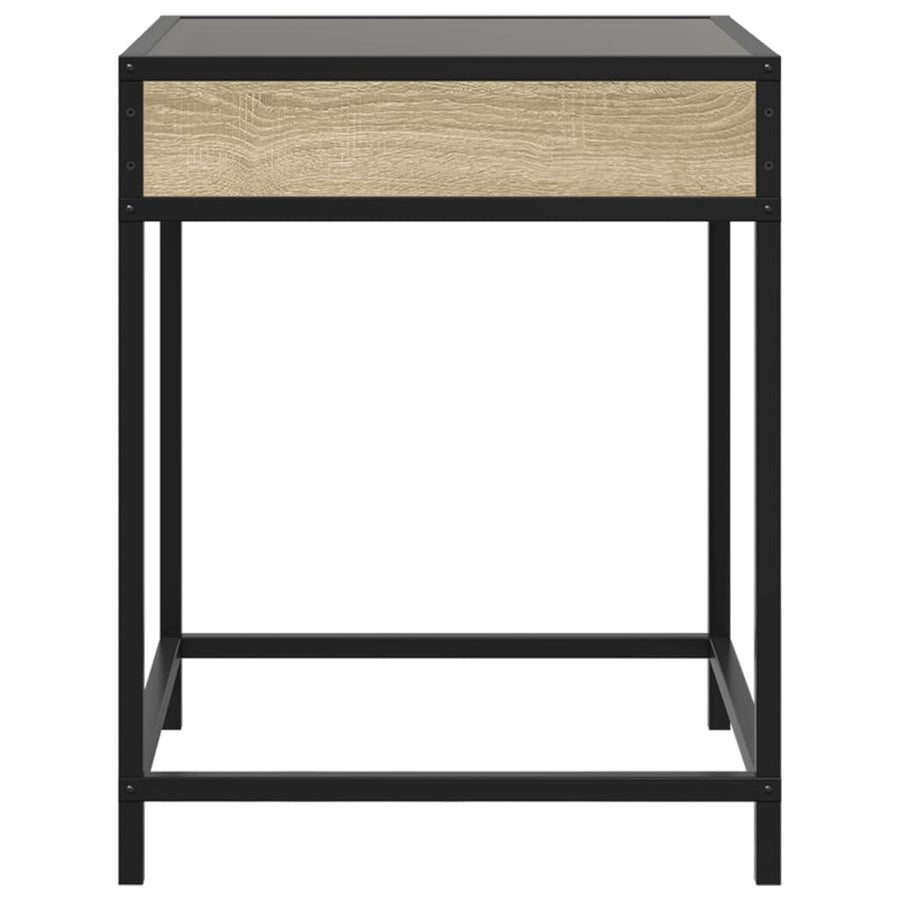 Salontafel met Infinity LED 40x40x51 cm sonoma eikenkleurig