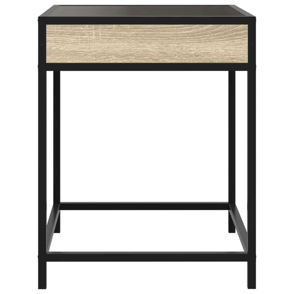 Salontafel met Infinity LED 40x40x51 cm sonoma eikenkleurig