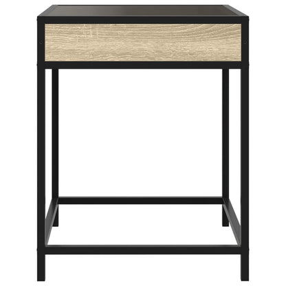 Salontafel met Infinity LED 40x40x51 cm sonoma eikenkleurig