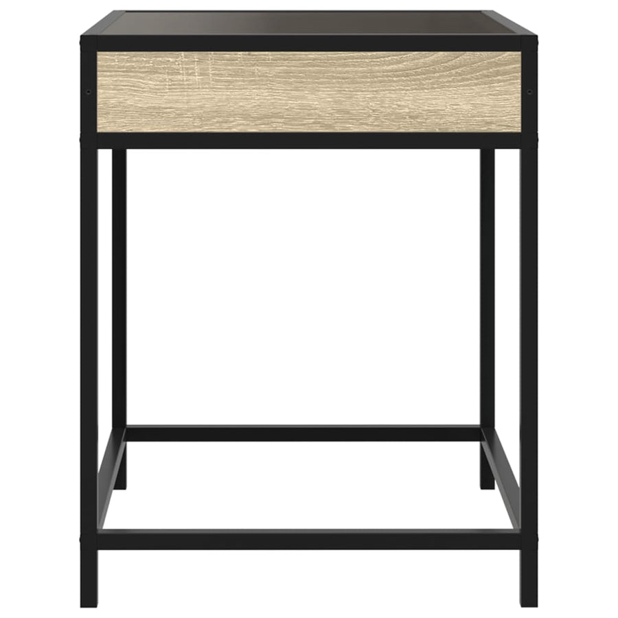 Salontafel met Infinity LED 40x40x51 cm sonoma eikenkleurig