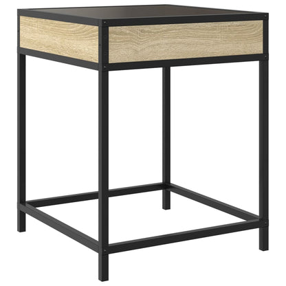 Salontafel met Infinity LED 40x40x51 cm sonoma eikenkleurig