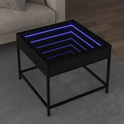 Salontafel 50x50x41 cm zwart LED